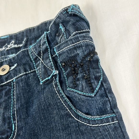 Bundle of 2 Girl Blue Jean Shorts Size 7 ~ Bobby Jack Faded Glory - Picture 12 of 14